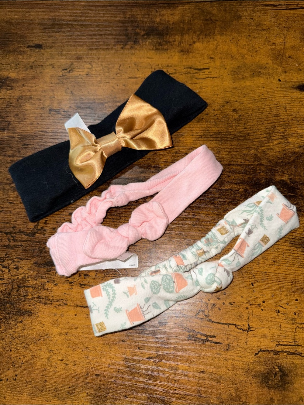Baby & Toddler Headband Set - Pink, Black & Cream